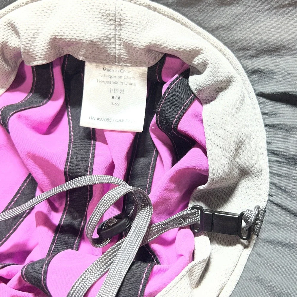 Outdoor Research Kids Sun Hat Pink Grey Reversible Wide Brim Nylon Size M 3-6Y